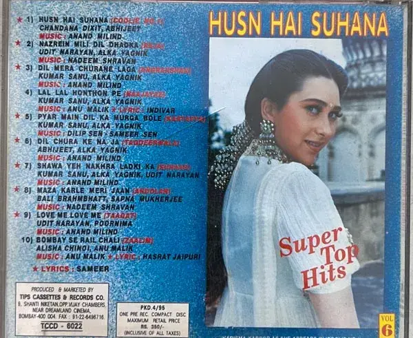 Thumbnail: Husn Hai Suhana - Super Tip Hits Volu-6 audio cd - Hindi Film Songs - TCCD -6022