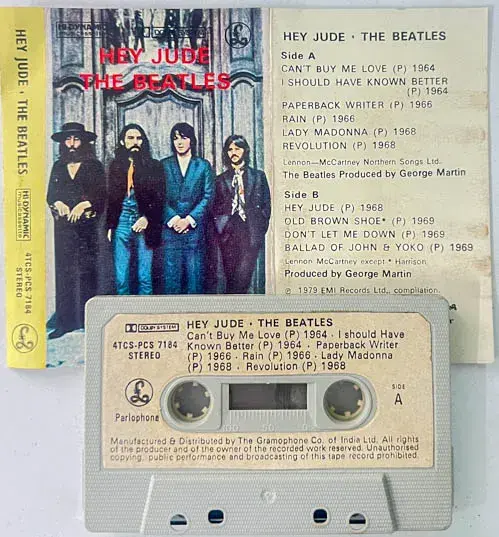 Hey Jude The Beatles audio Cassette - English Songs Parlophone 4TC-PCS 7184