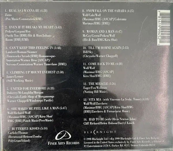 Thumbnail: Cliff Richard - Real As I Wanna Be audio cd - English Songs - Finer Arts Record - Image 2