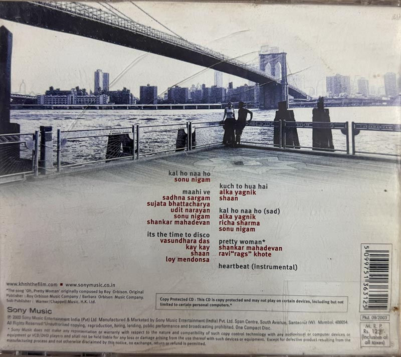 Thumbnail: Kal Ho Naa Ho audio cd-  Hindi Film Songs - Sony Music 513631 2
