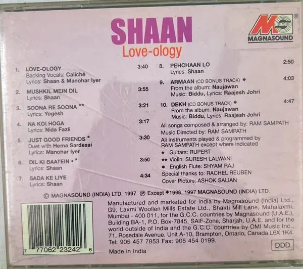 Thumbnail: Shaan & Love - Ology audio cd - Hindi Film Songs - Magna Sound D4-P2324