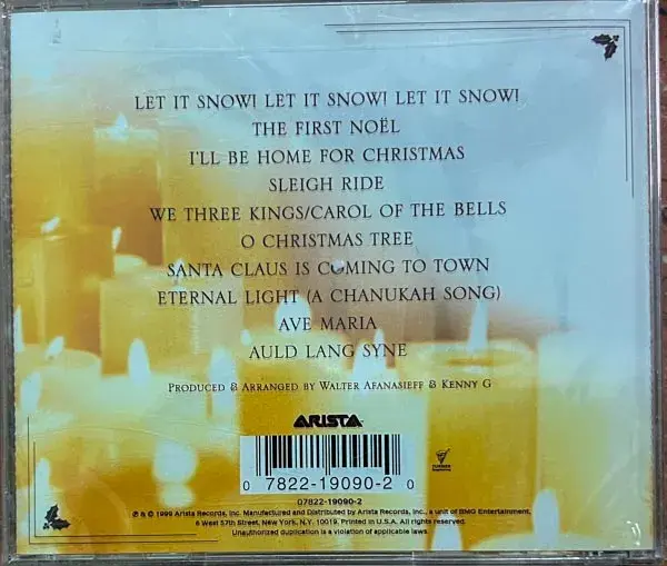 Kenny G - Faith - A Holoday Album - English Songs - Sealed - Arista Made In USA