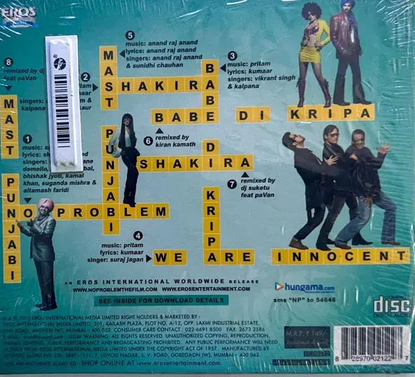 No Problem audio cd - Hind Film Songs - Sealed -Eros ECD0212