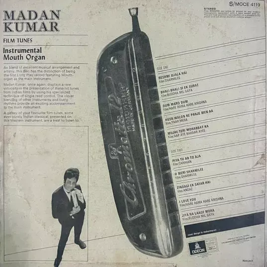 Mouth Organ Tarz ny Madan Kumar RecordLP 33.3 rpm-Instrumental-Odeon S/MOCE 4119