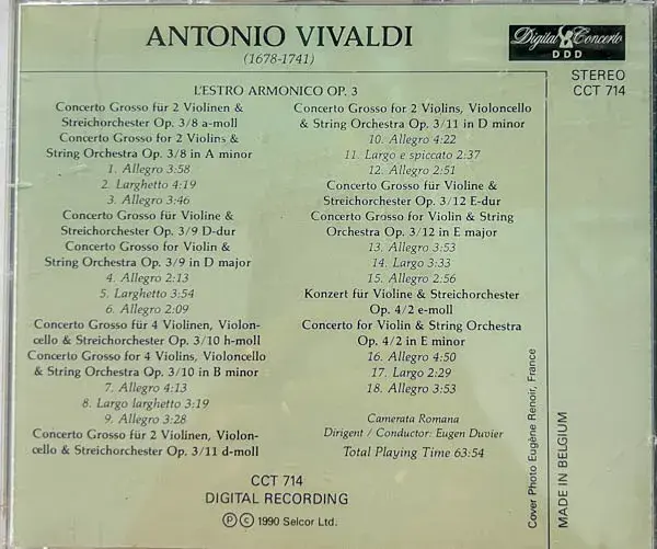 Thumbnail: Antonio Vivaldi (1678-1741) audio cd - Western Classical