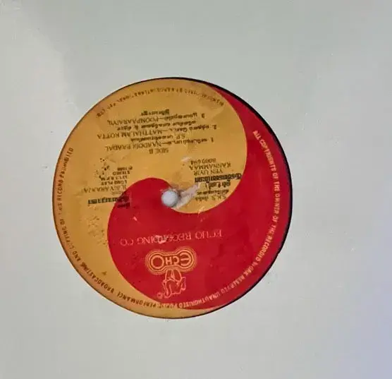 Yen Uyir Kannammaa Vinyl LP 33.3 rpm Record - Tamil Film Songs - Echo 8000 694