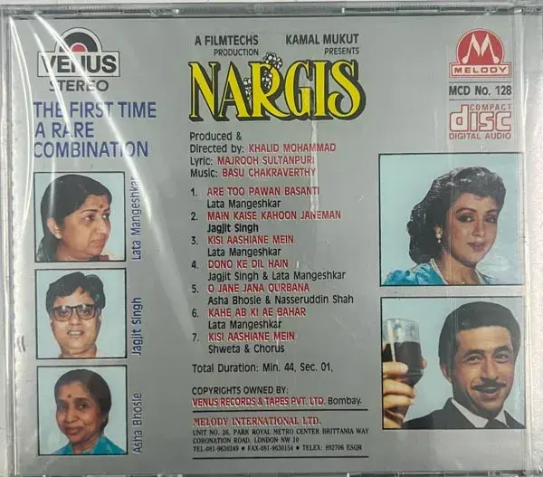 Thumbnail: Nargis - audio cd - Hindi Film Songs - Sealed - Meldoy MCD No.128