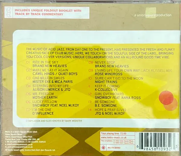 Thumbnail: The Best opf Acid Jazz audio cd - English Songs - Metro Cd093