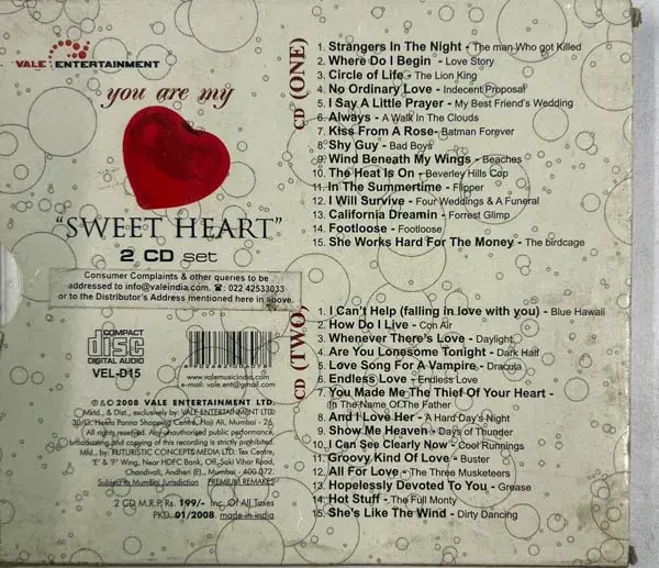 You Are My Sweet Heart audio cd -2 cd pack -Vale Entertainment VEL-D15 - Image 2