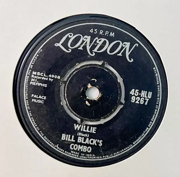 Bill Black's Combo Vinyl Record EP 45 rpm- English Songs - London 45-HLU 9267