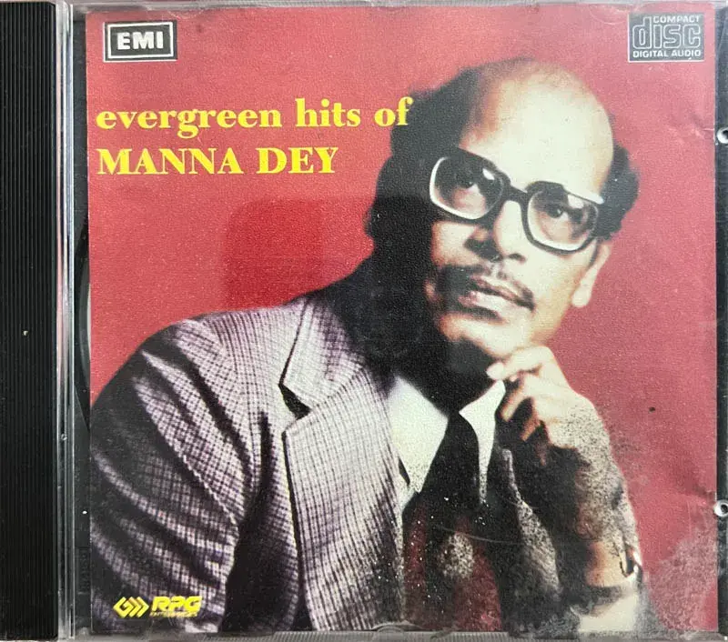 Evergreen hits of Manna Dey audio cd - Hindi Film Songs - EMI Made in England
