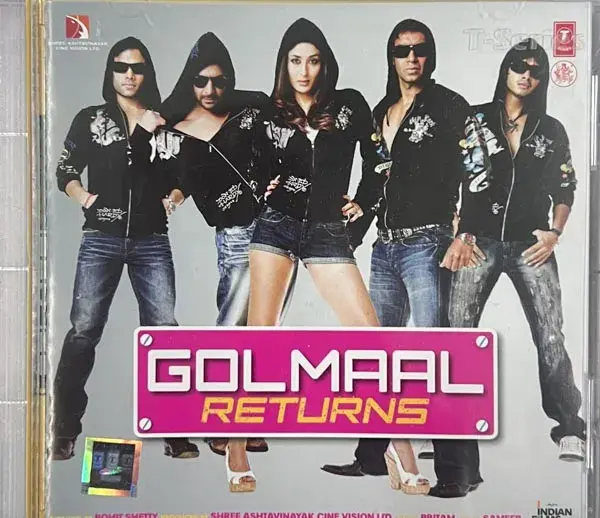 Golmaal  Returns Audio Cd - Hindi Film Songs - T-series SFCD 1-1367