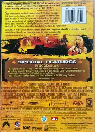 Neil Young Heart Of Gold DVD -2 cd pack - Music Video-Repries