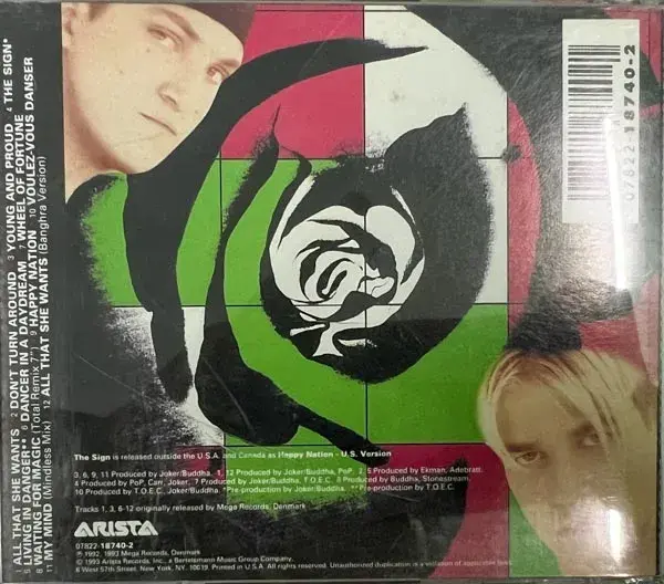 Ace of Base-The Sign-Audio CD-English Songs-Made in USA-Arista