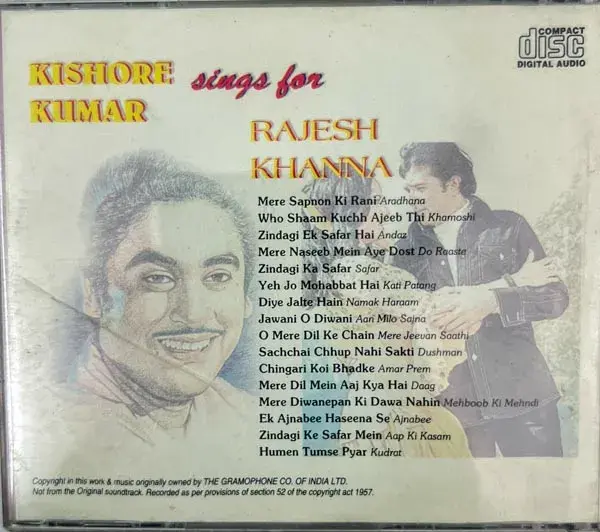 Thumbnail: Kishore Kumar Sings For Rajesh Khanna audio cd -Hindi Film Songs