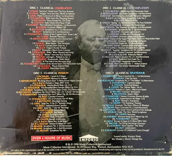 Thumbnail: 100 Classical Masterpieces-audio cd-4 cd Pack English Song-Emporio EMPRBX 016