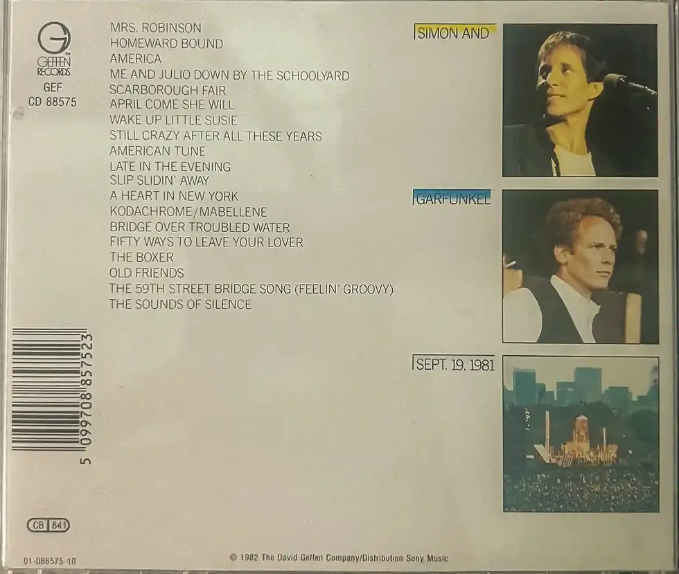 Simon-Garfunkel The Concert In Central Park audio cd-English Songs