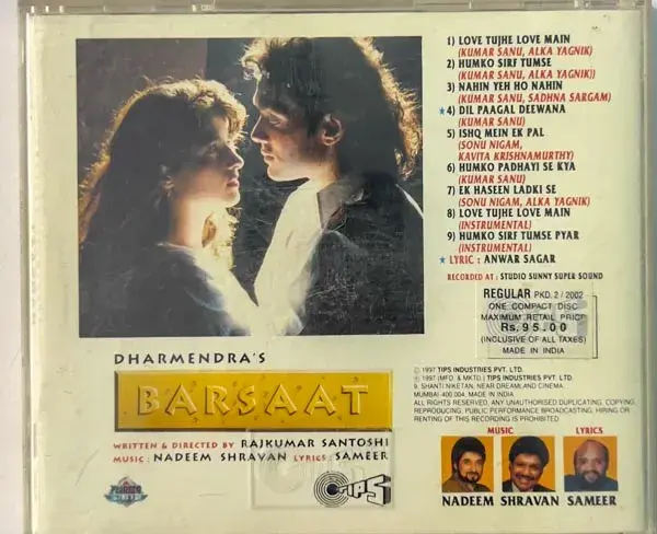 Thumbnail: Barsaat  audio cd-  Hindi film songs - Tips TCCD-6019