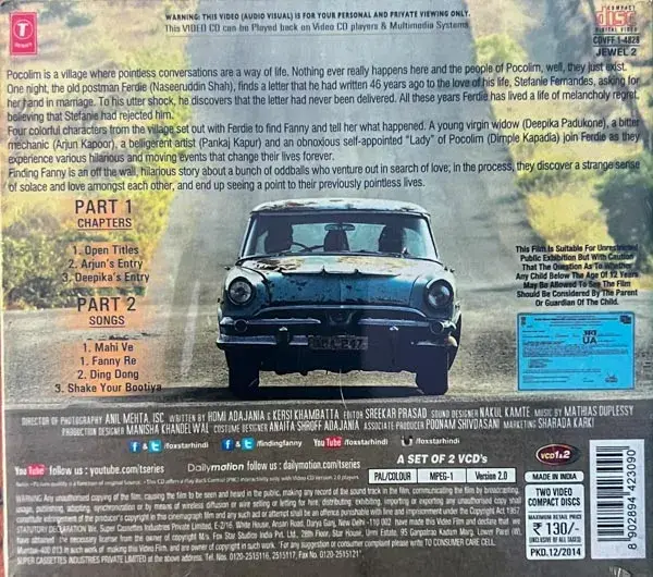 Thumbnail: Finding Fanny Audio Cd - Hindi Film Songs - CDVFF 1-4828 - Sealed