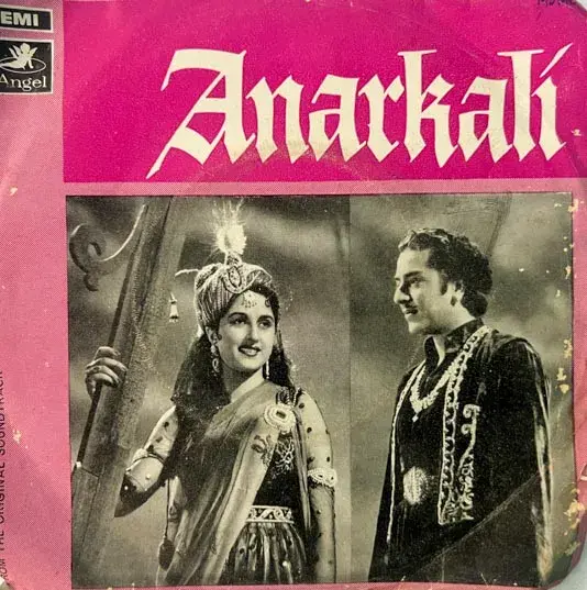 Anarkali Vinyl Record EP 45 rpm - Hindi Film Songs - HMV TAE 1327