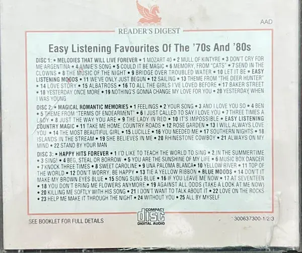 Thumbnail: Easy Listening Favourites Of The '70s And '80s audio cd -English Songs-3 cd pack