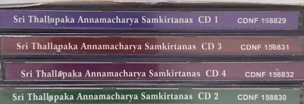 Sri Thallapaka Annamacharya Samkirtanas audio cd - Classical -4 cd Pack-Saregama