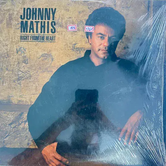 Johnny Mathis -Right Form The Heart Vinyl LP Record 33.3 rpm - English Songs