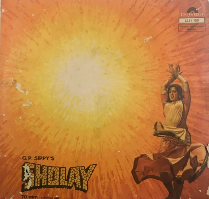 Sholay Vinyl Record EP 45 rpm- Hindi Films Songs - Polydor 2221 150
