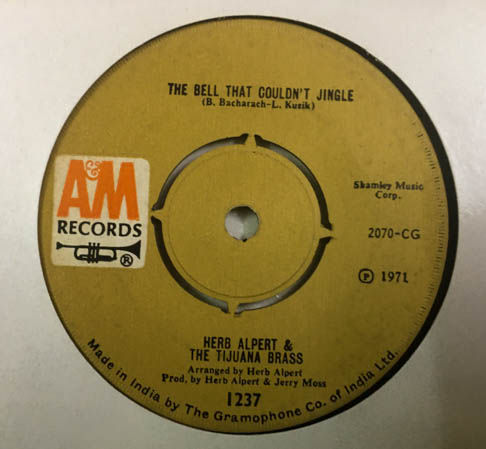 Herb Alpert & The Tijuana Brass Vinyl Record EP 45 rpm- English Songs