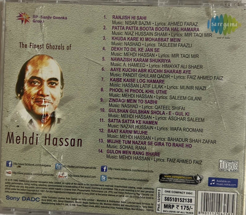 Mehdi Hassan - The Finest Gazhals of Mehdi Hassan