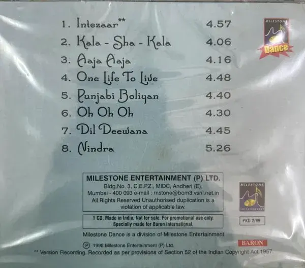 Annamika audio cd - Hindi Film Songs - Sealed - Milestone PML 230001