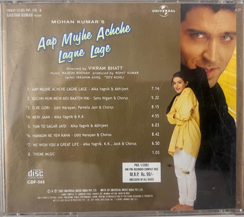 Thumbnail: Aap Mujhe Achche Lagne Lage - Hindi Film Songs - Universal CDF-565