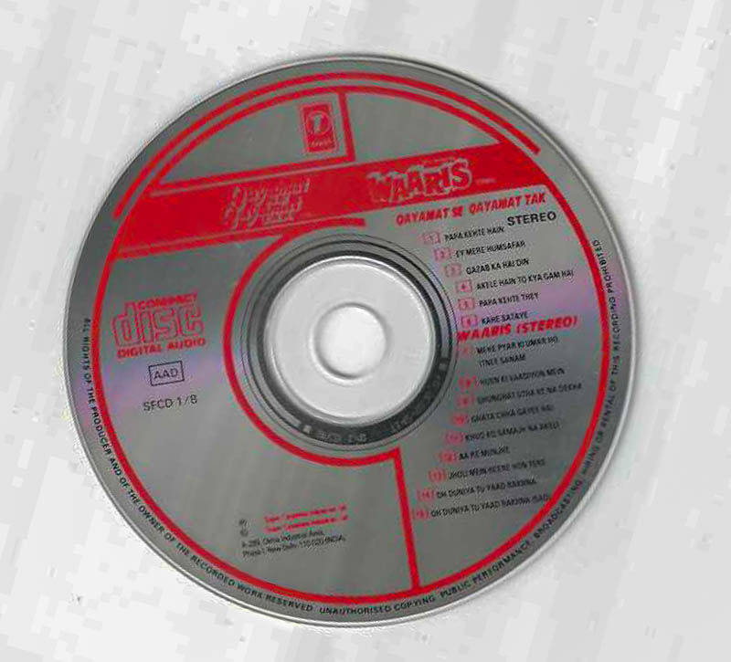 Waris and Qayamat Se Qayamat Tak audio cd - Hindi FilmSongs - T Series SFCD 1/8