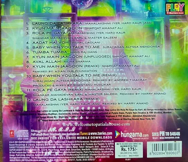 Thumbnail: Patiala House audio cd - Hindi Film Songs - T Series SFDC 1-1649