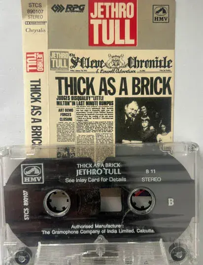 Jethro Tull Thick As A Brick  Audio Cassette - English Songs - HMV STCS 890107