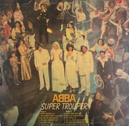 Abba Super Trouper LP33.3rpm Record - English Songs - Polydor 2311 043