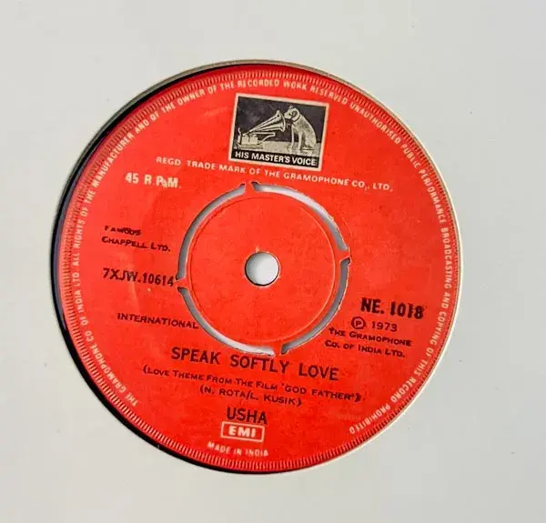 Usha Record Vinyl Record EP 33.3rpm - English Songs - HMV NE 1018