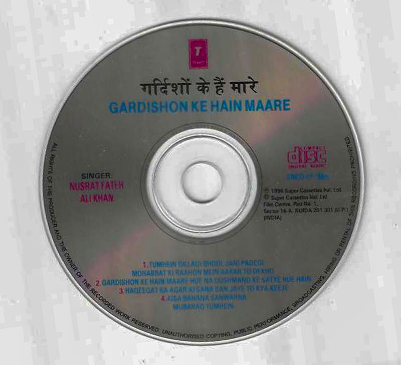 Gardishon Ke Hain Maare by Nusrat Fatah Ali Khan Qaawal CD  - T Series 1/865