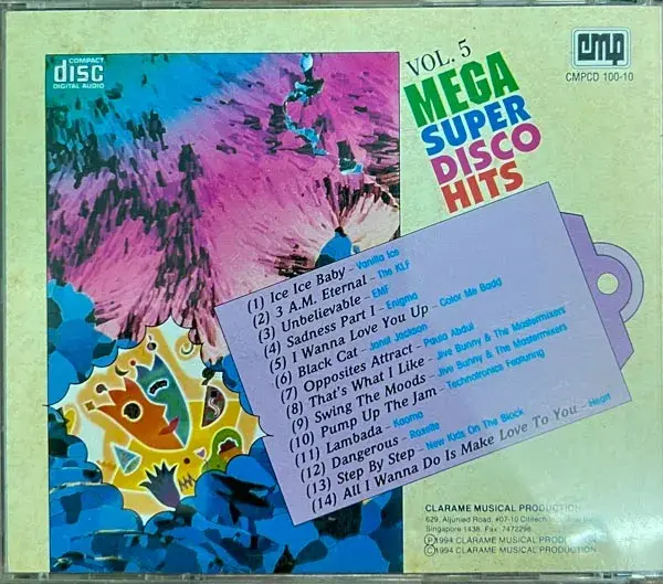 Thumbnail: Mega Super Disco Hits Vol.5 audio cd- English Album Songs -CMP CMPCD 100-10 - Image 2