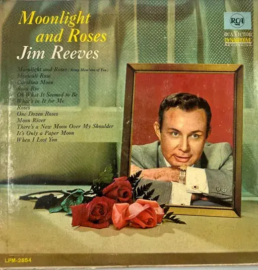 Moonlight And Roses - Jim Reeves Vinyl LP Record 33.3 rpm - English Songs - RCA