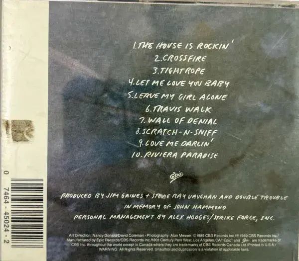 Thumbnail: And Double Trouble by Stevie Ray Vaughan audio cd - English Songs-EPIC EK 45024