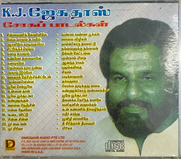 K.J.Jesudas Sad Songs audio cd -Tamil Film Songs -Saregama