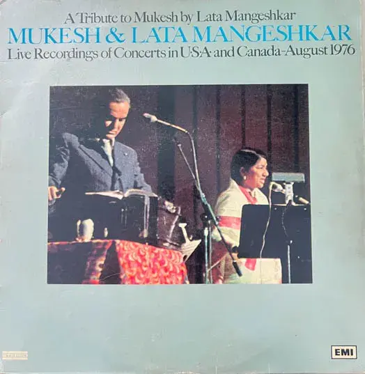 A Tribute To Mukesh by Lata Mangeshkar-Vinyl LP 33.3 rpm- 2 LPs- Hindi Songs