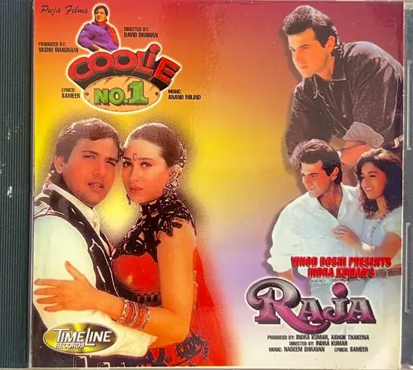 Raja - Coolie No 1 audio cd - Hindi Film Songs - Time Line TLCD 263
