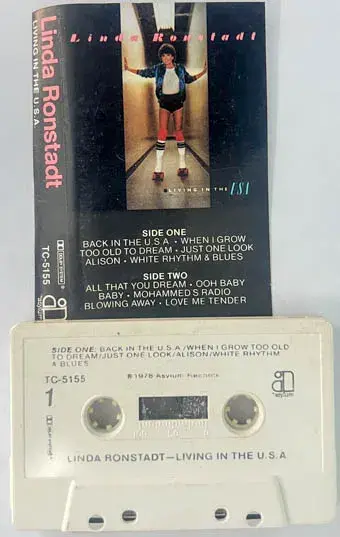 Linda Ronstadt Audio Cassette- English Songs - Asyium TC-5155