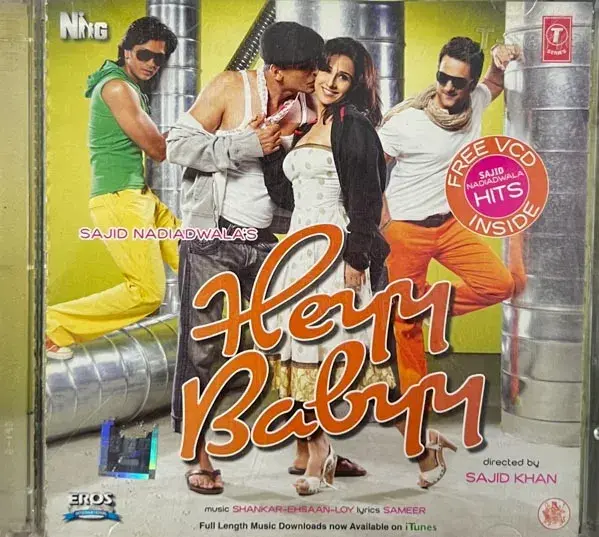 Heyy Babyy audio cd 2 cd Pack-Hindi Film Songs-T-Series SFCD 1-1242
