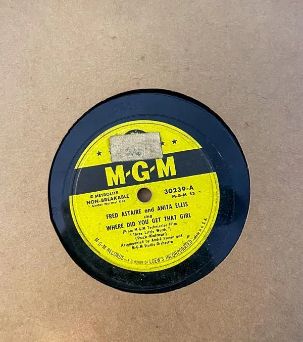 Three Little Words - English Songs -10" 78 RPM Shellac record -MGM