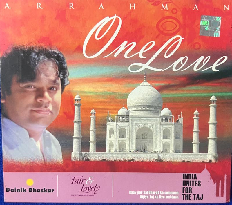 One Love by A R Rahman audio cd - Hindi Songs - EMI 5099950346622