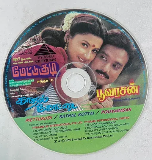 Mettukudi / Kathal Kottai / Poovarasan audio cd-Tamil Song-Pyramid CD PYR 8497
