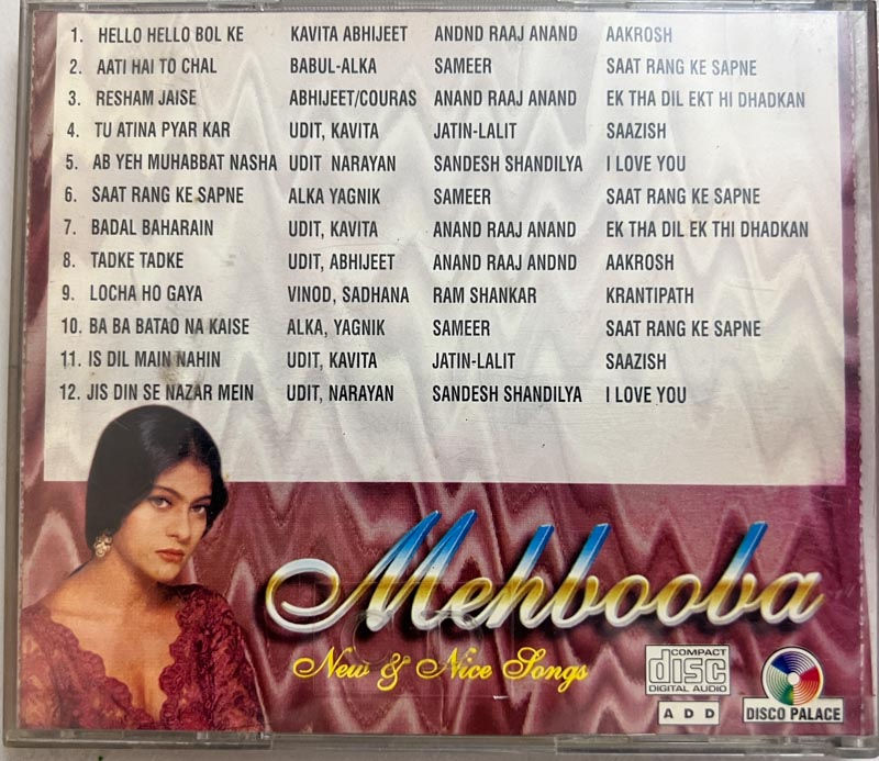 Thumbnail: Mehbooba Audio Cd - Hindi Film Songs -  Disco Palace DPCD-26